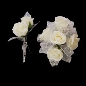 Corsage and boutonnière set